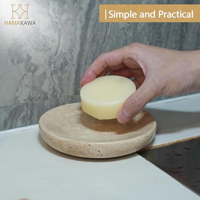 Natural Marble Round Jewelry Tray 5.5 inch, Earrings and Soap, Ideal Gift - Image 7