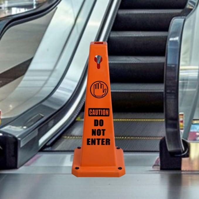 26.5" Caution Cones, 4-Sided Visible Safety Signs - Image 5