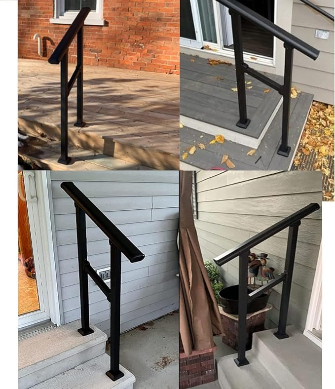 Hand Rails for Outdoor Steps, 2 Step Stair Handrail & Indoor Stair Railing - Image 9