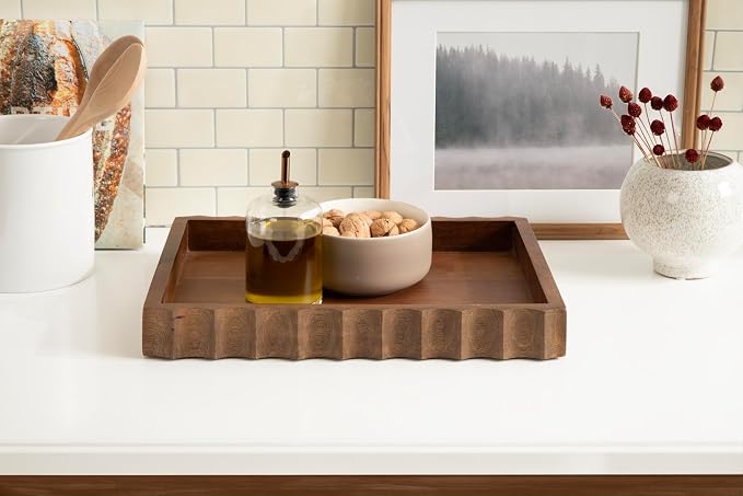Kate and Laurel Lissi Decorative Rectangle Tray - Image 4