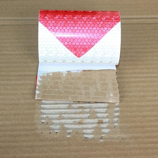 Reflective Tape Red and White 4 inch X 10 feet, Outdoor Waterproof Hazard - Image 2
