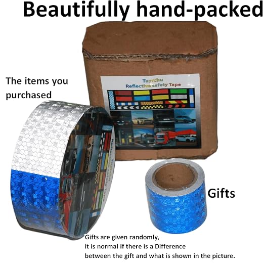 Reflective Tape Blue White 2 inch Wide, Outdoor Waterproof Hazard Conspicuity - Image 4