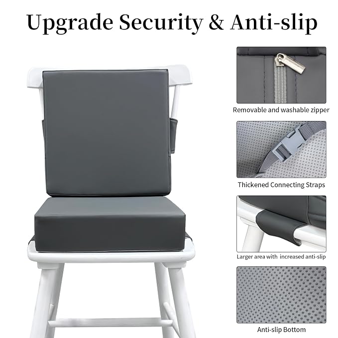 Booster Seat for Dining Table, PU Anti-Scratch Easy Cleaning Kids Toddler - Image 3
