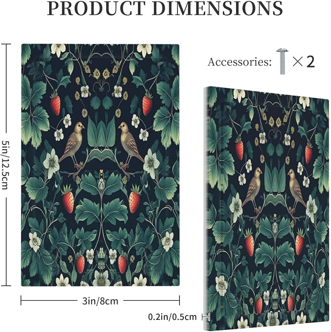 Light Switch Cover Plate Strawberry Birds Flowers Plant Morris Floral 1 Gang No - Image 5