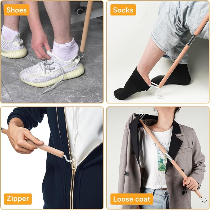 27.2"Dressing Stick, Long Handle Dressing Aid Stick - Image 6
