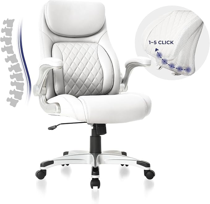 Nouhaus Ergonomic Office Chair Premium Microfiber Leather Adjustable Lumbar by Nouhaus