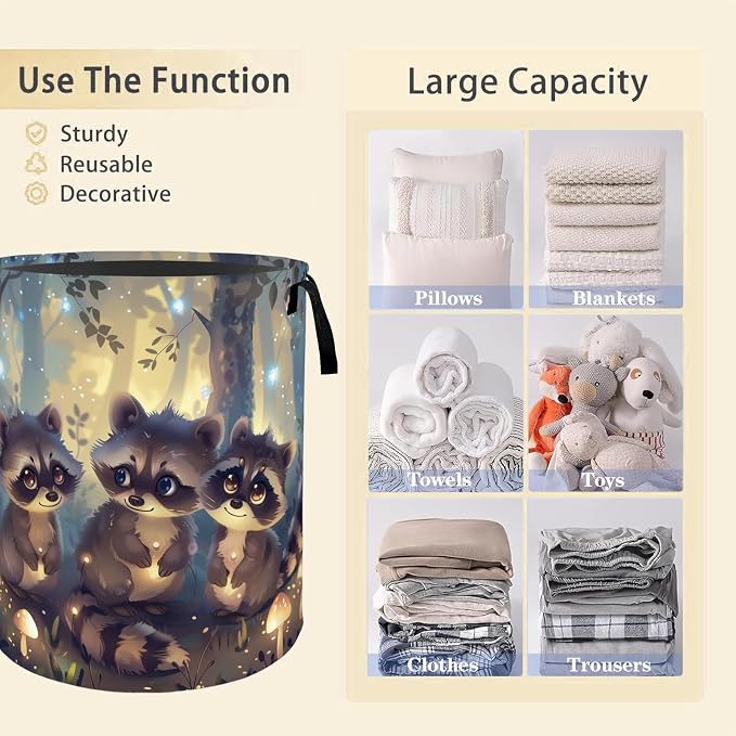 Cardinal Laundry Basket Hamper for Boys Girls Kids Adults, Foldable Waterproof - Image 4