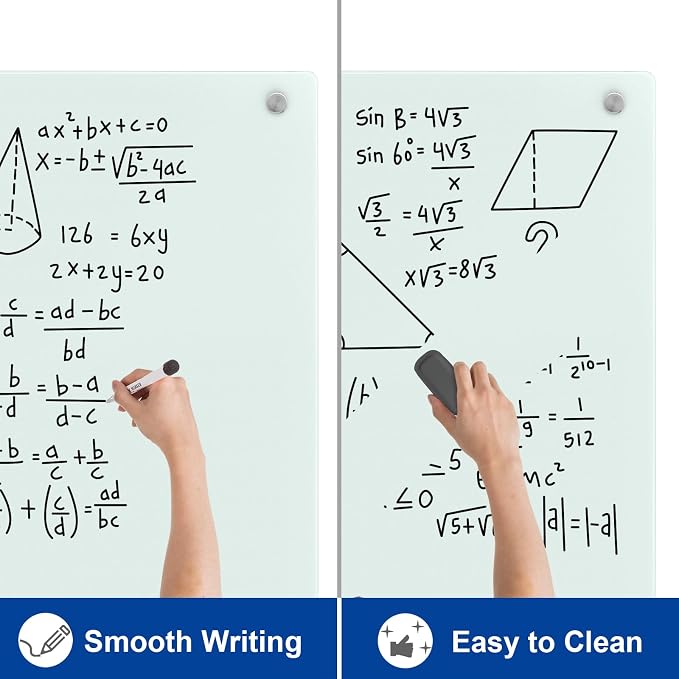 Large Glass Dry Erase Board, 96 x 48 Inches Magnetic Glass Whiteboard - Image 3