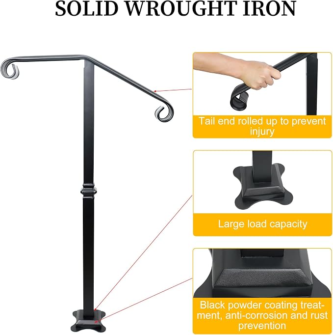Handrail Railing, Single Post Handrail, Stair Railing - Image 4
