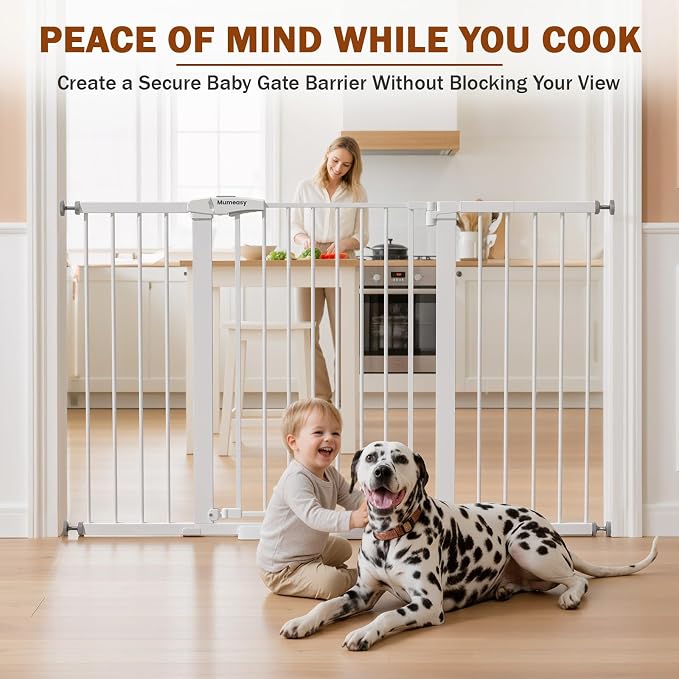 Mumeasy 29.7-57" Extra Wide Baby Gate, Auto Close Large Dog Gate - Image 6