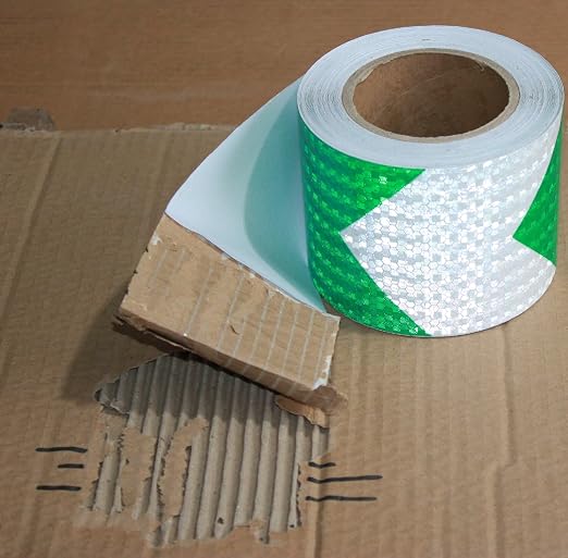 Green and White Reflective Tape Outdoor Waterproof 3 inch X 66 feet, High - Image 2