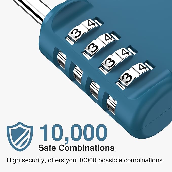 Puroma 1 Pack Combination Lock for Locker 4 Digit Outdoor Waterproof Padlock - Image 2