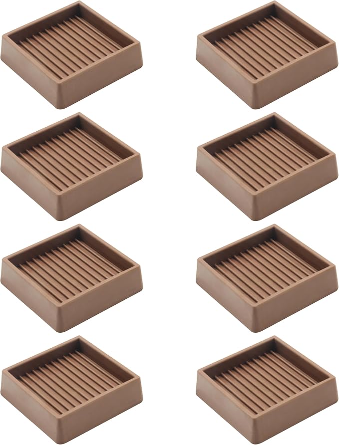 2X2 Rubber Caster Cups, Non Slip Furniture Pads, Anti-Slip Gripper, Anti Skid by VOCOMO