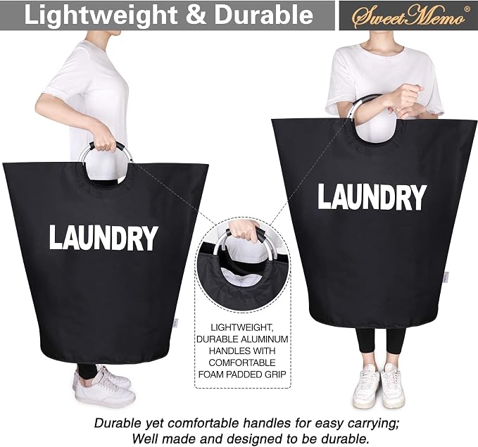 Laundry Basket Collapsible，Freestanding Clothes Hamper Bag - Image 5