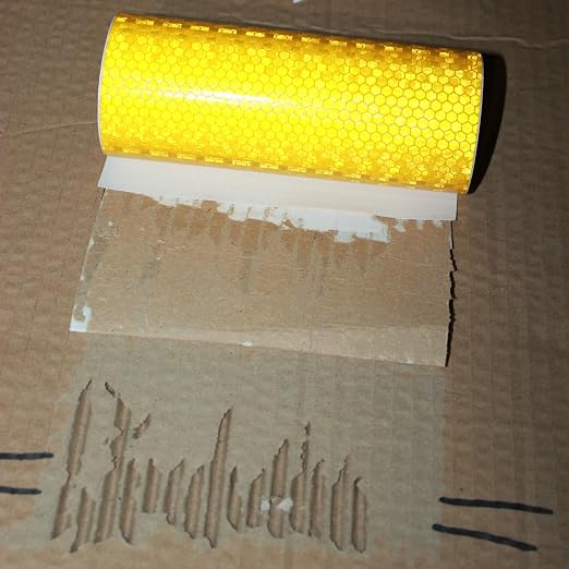 Reflective Tape Yellow 6 inch, Outdoor Waterproof Hazard Conspicuity Warning - Image 2