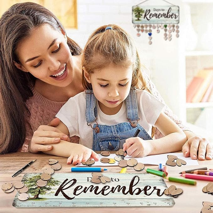 Grandma Gifts - DIY Wood Family Birthday Reminder Calendar - Days to Remember - - Image 4