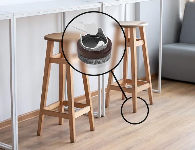 GorillaFelt CB240 Chair Leg Floor Protectors/Felt Glides Tap On Felt Furniture - Image 3