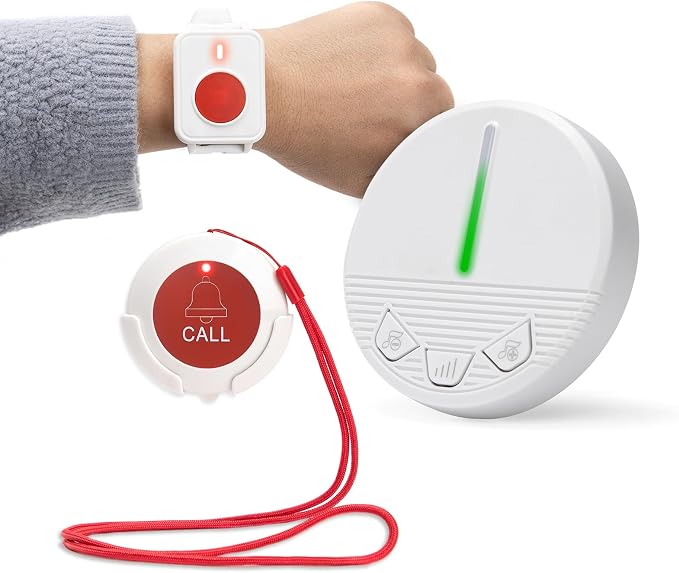 Life Alert Systems for Seniors Caregiver Pager Call Button SOS Button Alert by CYSSJF