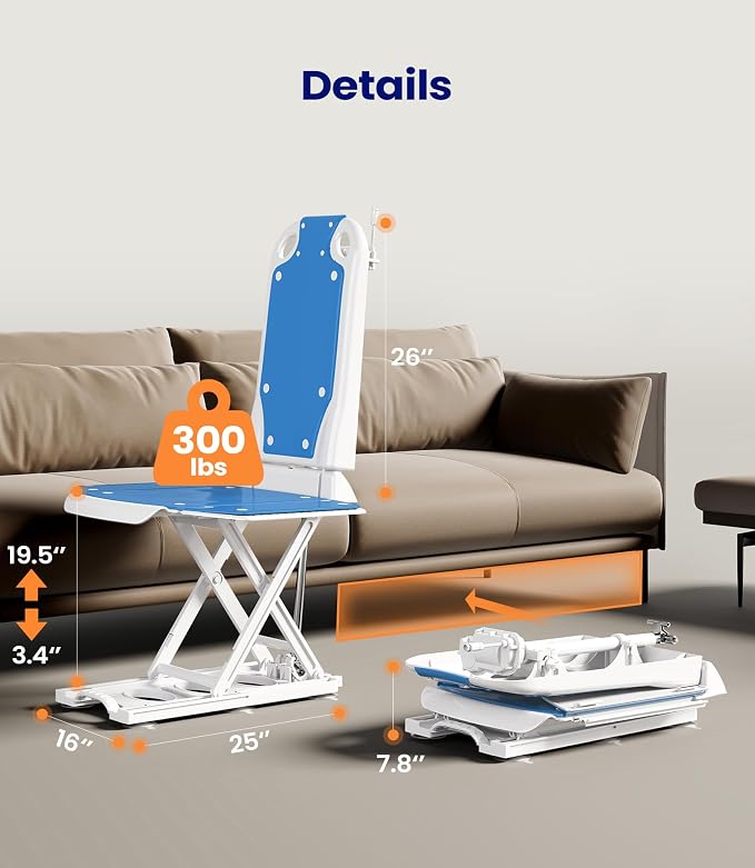 MAIDeSITe Electric Chair Lift, Stand Up Independently from Floor, Support Up to - Image 5