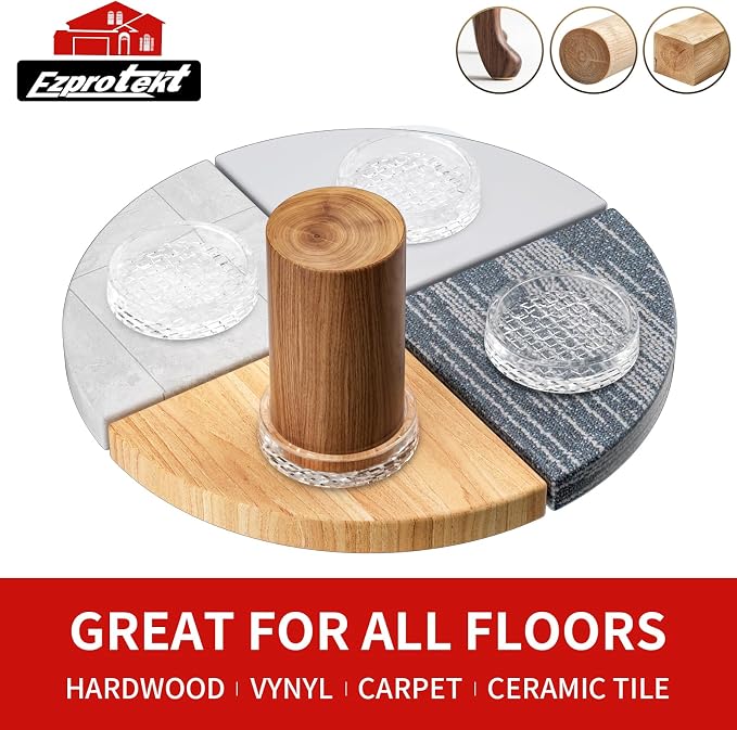 Ezprotekt Non Slip Furniture Pads, Round Furniture Coasters - Image 7