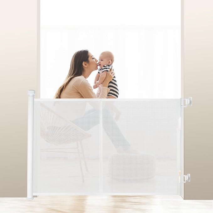 71 inches Extra Wide Retractable Baby Gate, 34 inches Tall Pet Gate - Image 9