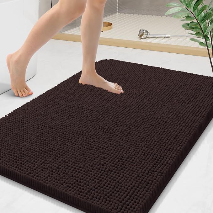 Arotive Bathroom Rugs 36x24, Extra Soft Absorbent Shaggy Chenille Bath Rugs by Arotive