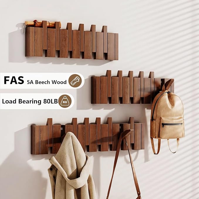 Wall Mounted Piano Key Hanger | Flip Style Hook | Entrance Wall Art Hook - Image 10