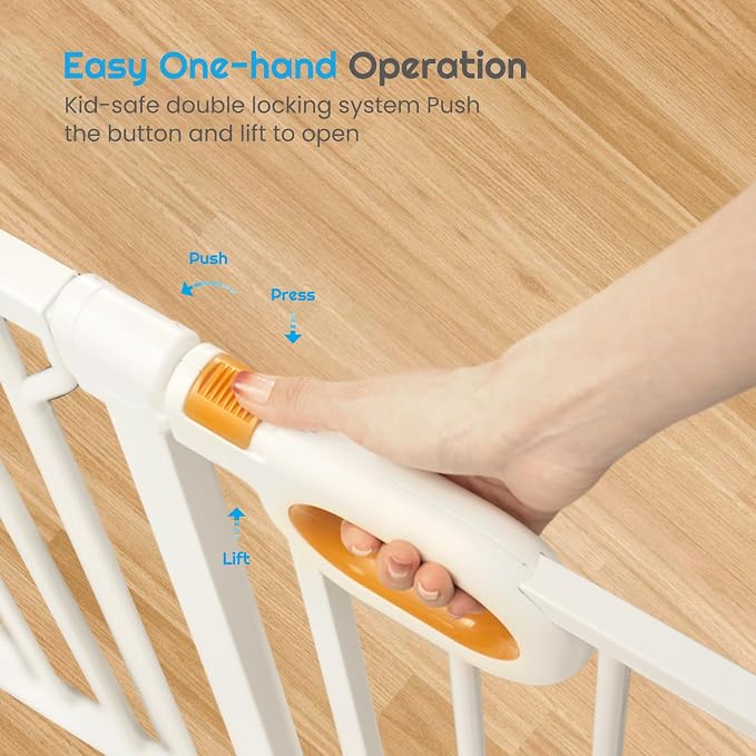 Stair Baby Gate 57-66 Inch, Extra Wide Safety Gate - Image 4