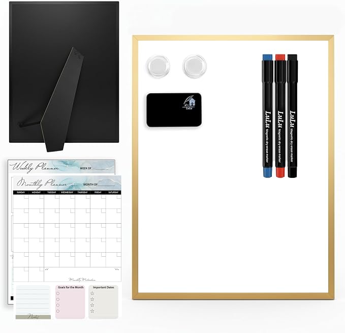 Small Whiteboard 12 x 16 Inch Magnetic Dry Erase Board by LuluHomeOffice