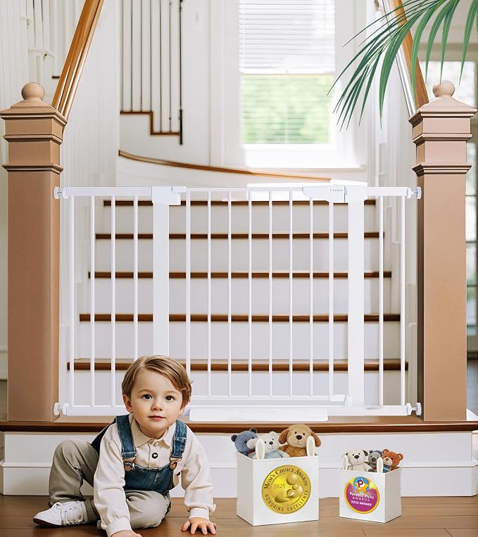 Cumbor 29.7-48" Baby Gate for Stairs, Mom's Choice Awards Winner-Dog Gates for - Field & Grace