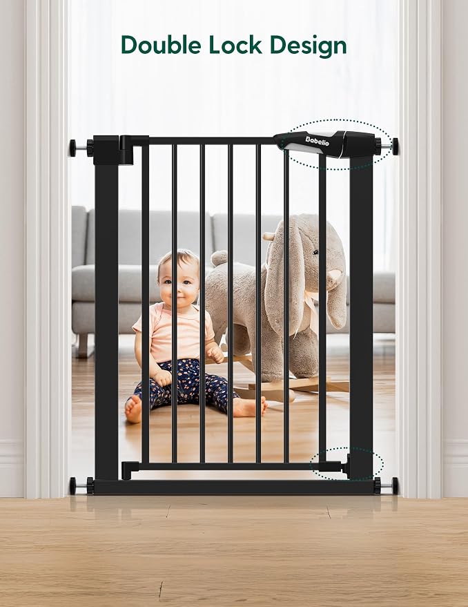 BABELIO 26-28.5 Inch Narrow Easy Install Baby Gate, Auto-Close Pet Gate - Image 6