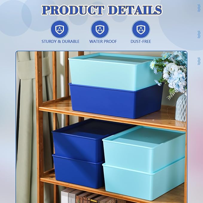 Menkxi 6 Pcs Large Plastic Storage Bins - Image 3