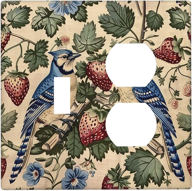 Wallplates Vintage Floral Bird Strawberry Thief William Morris 1 Toggle 1 by LightSwitchCover