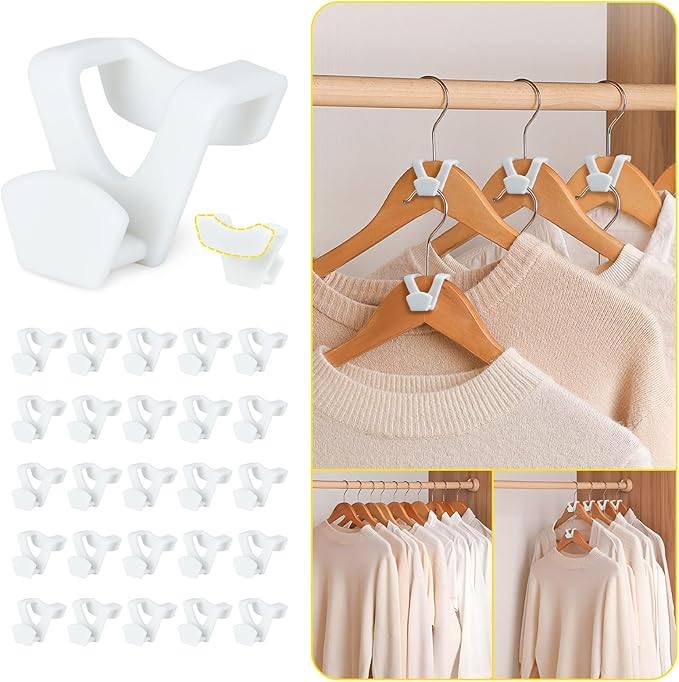 Smartor Clothes Hanger Connector Hooks 120 Pack, Closet Storage and by Smartor