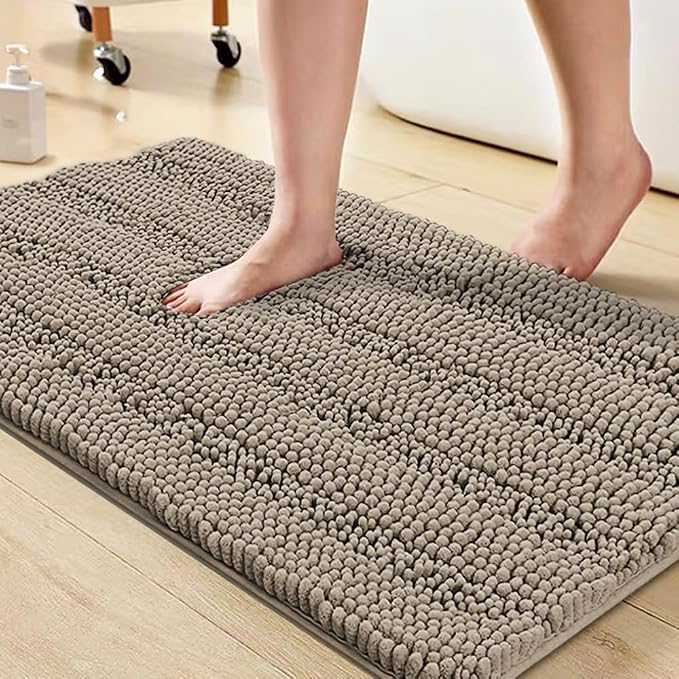 Turquoize Bathroom Rugs Shaggy Chenille Bath Rug Non Slip Thick Shaggy Bath Mats by Turquoize