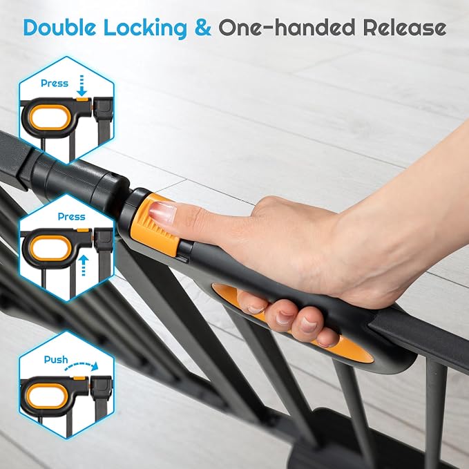 Gate for Baby Indoor 29-57'' Wide, Adjustable Safety Gate for Stairs No - Image 4
