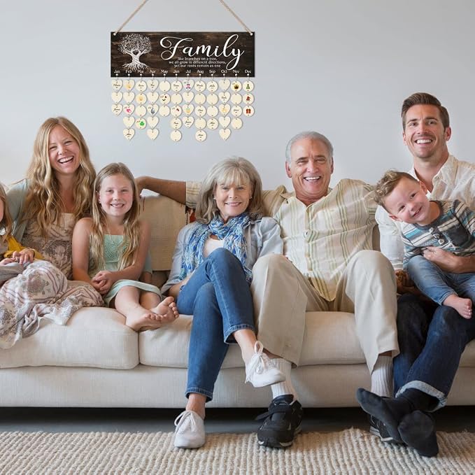 CHDITB Family Birthday Reminder Calendar Board, DIY Birthday Gifts - Image 5