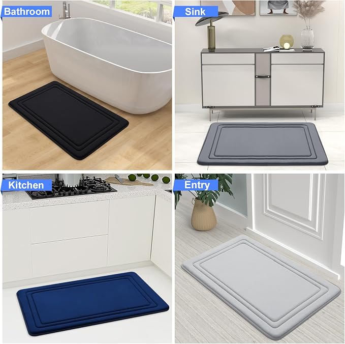 Grandaily Memory Foam Bath Mat Rug 30x20, Ultra Soft, Non-Slip and Absorbent - Image 8