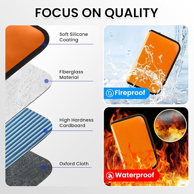 Zippered Key Case, Key Organizer, Fireproof and Waterproof Key Binder - Image 6