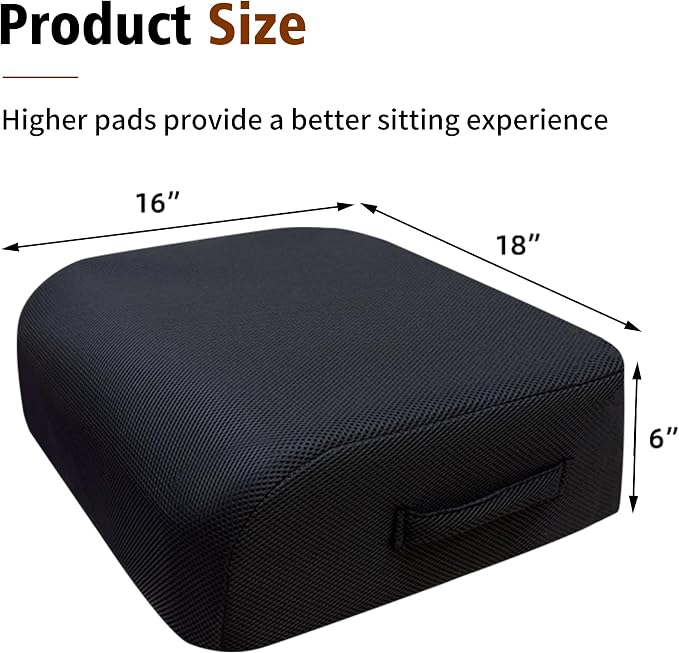 Office Chair Booster Cushion — 6-Inch Extra-Thick Height Increase Seat Pad - Image 5