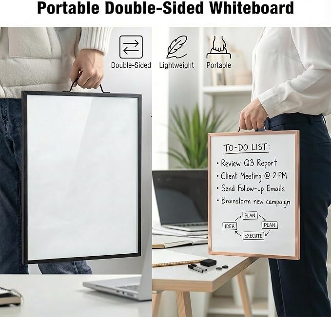 Small Whiteboard 12 x 16 Inch Magnetic Dry Erase Board - Image 2