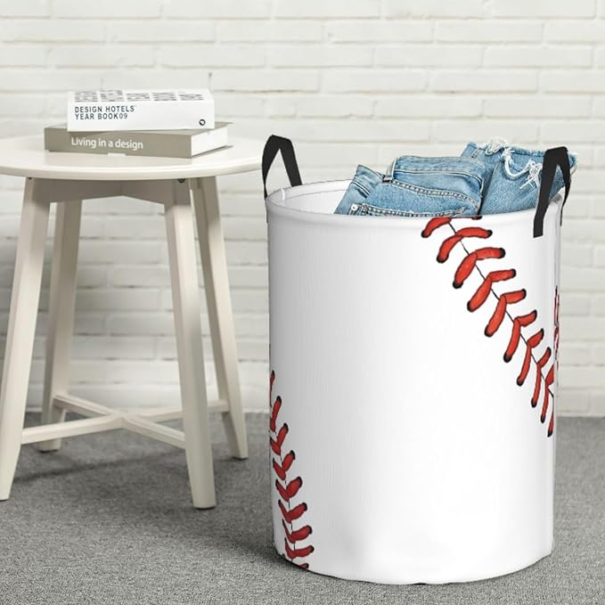 Laundry Basket Baseball Ball Collapsible Large Capacity, Dirty Clothes Basket - Image 4