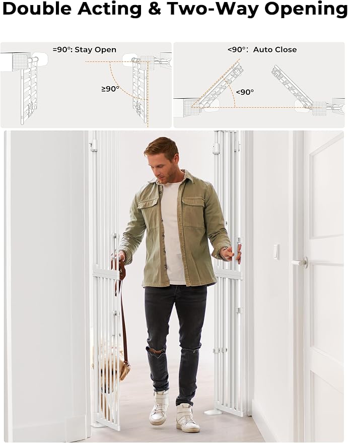 Extra Tall Cat Gate for Doorway: 74.8"-90.5" Tall Cat Gates for Pet 30.3"-38.2" - Image 7