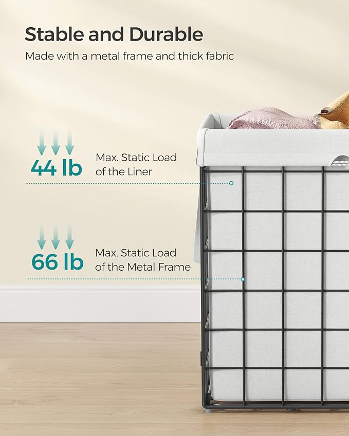 SONGMICS Laundry Hamper, 29 Gal. Laundry Basket, Collapsible Clothes Hamper - Field & Grace