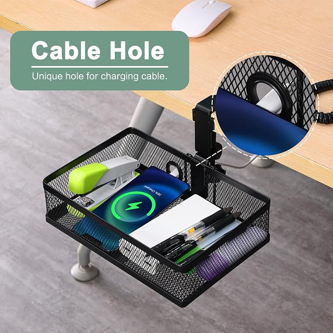 ROSYLINE 360°rotation under desk drawer, Drawer Under Desk Storage Organizer - Image 4