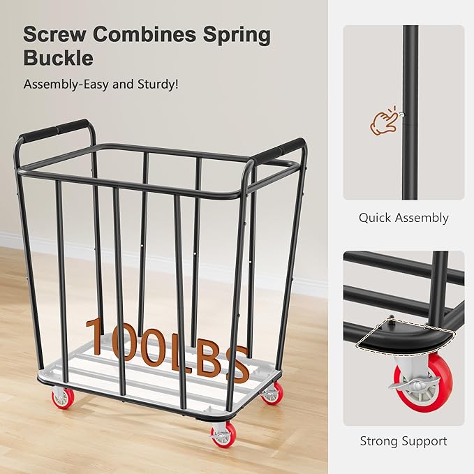 Hoctieon Large Laundry Cart - Field & Grace