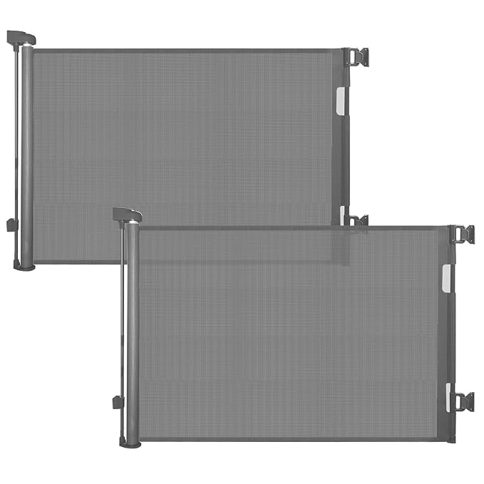 2-Pack Retractable Baby Gate for Stairs-33”Height, Expands up to by Dearlov