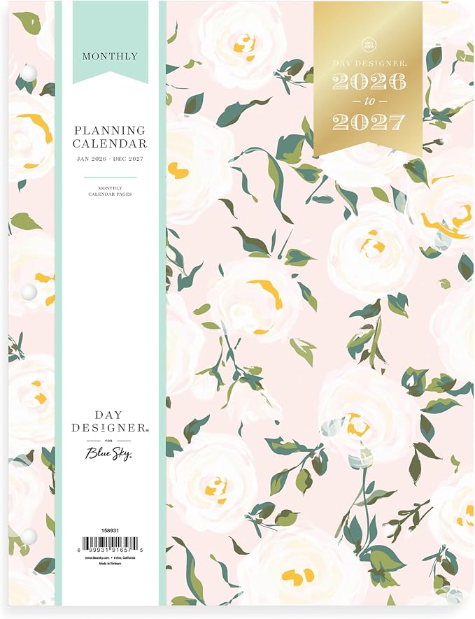 Blue Sky Day Designer 24 Month 2026 Monthly Planner Calendar, January 2026 by BlueSky