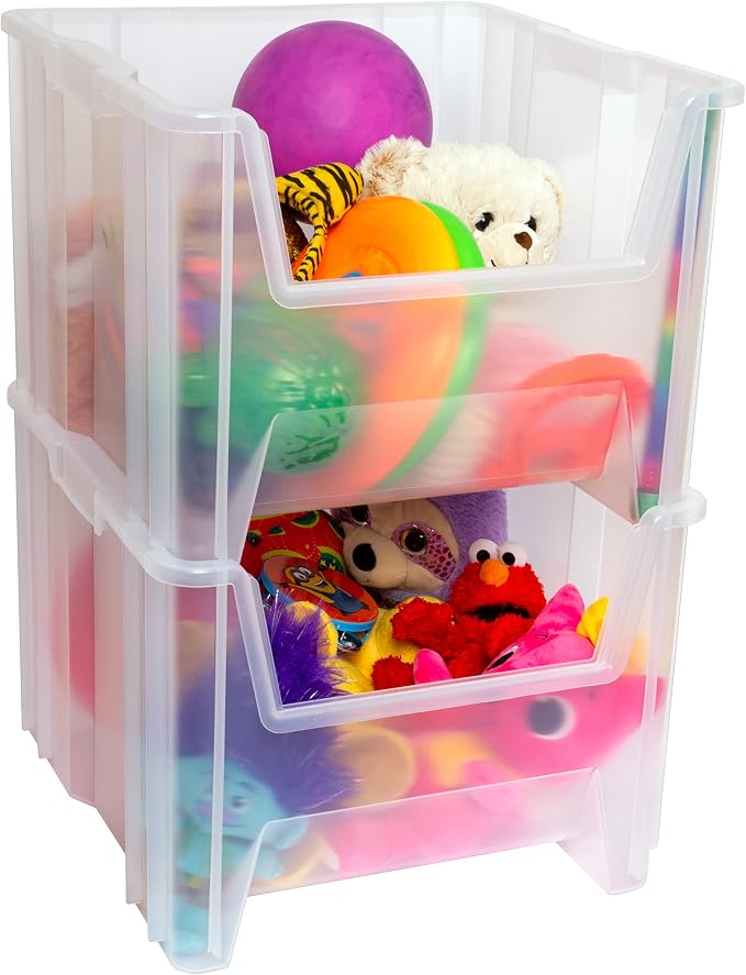 Akro-Mils 13018 Stak-N-Store Heavy Duty Stackable Open Front Plastic Storage - Image 6