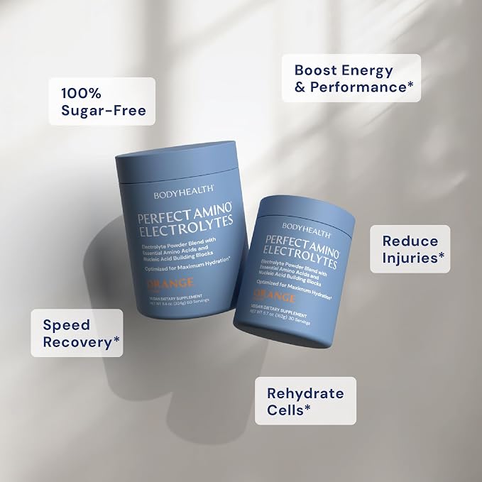 BodyHealth PerfectAmino Electrolytes Powder No Sugar, Keto Sugar Free Fasting - Image 4